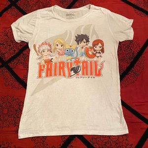 White Fairy Tail Chibi Anime T-shirt (Size XL)